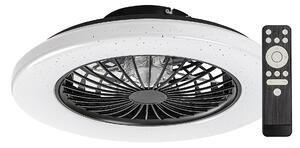 Rabalux Černé stropní LED svítidlo s ventilátorem Dalfon2 485mm 48W CCT s DO 71329