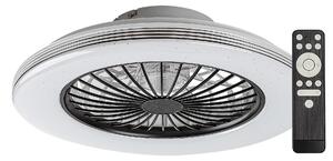 Rabalux Černé stropní LED svítidlo s ventilátorem Dalfon2 485mm 48W CCT s DO 71330