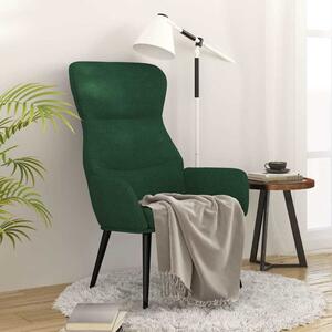 Relaxační křeslo tmavě zelené textil 341076
