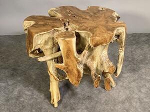 Konferenční stolek z teakového kořene 60 cm – přírodní teak, Jáva