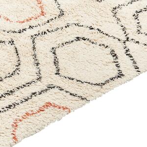 Bavlněný koberec 80 x 150 cm béžový/ oranžový HAJIPUR