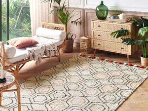 Bavlněný koberec 160 x 230 cm béžový/ oranžový HAJIPUR