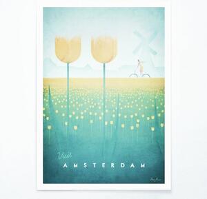 Plakát Travelposter Amsterdam, A3