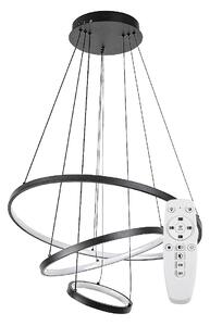 Rabalux Černé závěsné LED svítidlo Beliza 600mm 90W CCT s DO 72346
