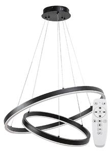 Rabalux Černé závěsné LED svítidlo Isaure 600mm 80W CCT s DO 72305