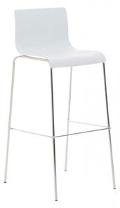 Barová židle Hoover chrom, bílá