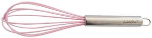 Metla ke šlehání silikonová s hliníkovou rukojetí růžová 25 cm (ISABELLE ROSE)