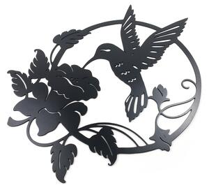 Dřevěná nástěnná dekorace Kolibřík černý