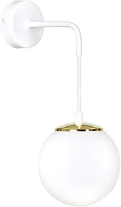 Emibig Ognis nástěnné svítidlo 1x40 W bílá-zlatá-mléčná 967/K1