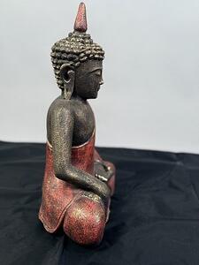 Soška Buddhy v meditační pozici – 35 cm, pryskyřice, severní Indie
