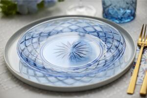 Lyngby Glas Sada skleněných talířů Sorrento 21 cm (4 ks) Blue