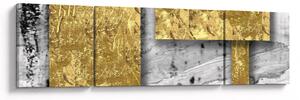 Obraz - Zlaté čtverce N⁰3 (170x50 cm)