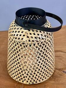 Kovová lampa s uchem „bandaska“ – pletený kov, Německo, 25 cm
