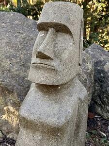 Socha Moai z bazanitu (sopečný kámen) 73 cm – ručně tesaná, Jáva