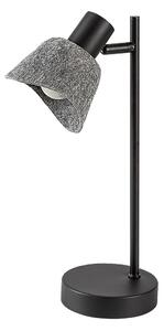 Rabalux Šedá stolní lampa Farelia pro žárovku E14 74018