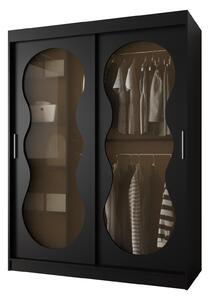 Šatní skříň 150 cm Boomer 3 (černá). Akce -21%