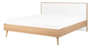 Manželská postel 160 cm SERVI (s roštem) (světlé dřevo). 1007527