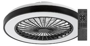 Rabalux SMART TUYA Černé stropní LED svítidlo s ventilátorem Dalfon2 480mm 40W RGB+CCT s DO 71336