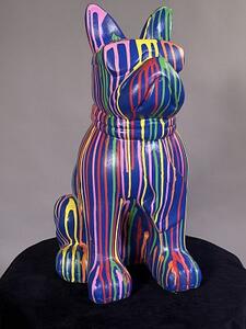 Barevný buldoček Pop Art - 62 cm