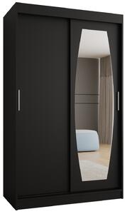 Šatní skříň 120 cm Rosaria (černá). Akce -21%