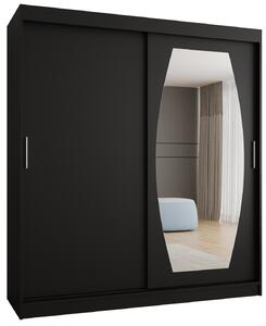 Šatní skříň 180 cm Rosaria (černá). Akce -20%