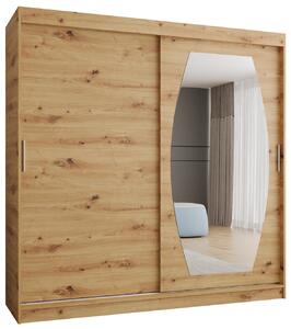 Šatní skříň 200 cm Rosaria (dub artisan). Akce -20%