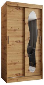 Šatní skříň 100 cm Ulta (dub artisan). Akce -21%