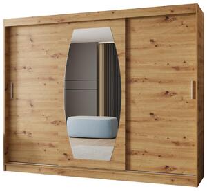 Šatní skříň 250 cm Rosaria (dub artisan). Akce -21%