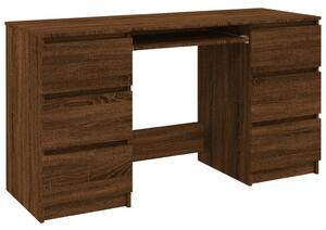 Psací stůl hnědý dub 140 x 50 x 77 cm kompozitní dřevo