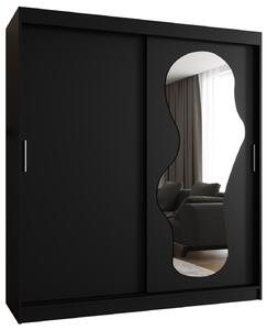 Šatní skříň 180 cm Ulta (černá). Akce -20%