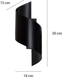 Emibig Spiner nástěnné svítidlo 1x60 W černá 920/2