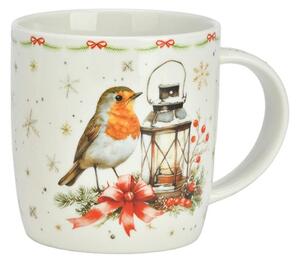 Vánoční porcelánový hrnek Sýkorka 350 ml