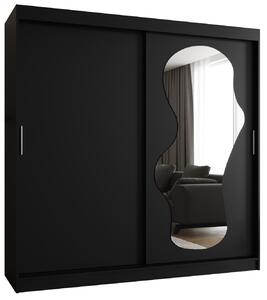 Šatní skříň 200 cm Ulta (černá). Akce -20%