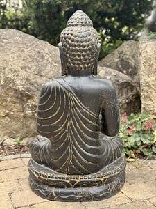 Odlévaná socha Buddhy z GRC 80 cm se světlými akcenty