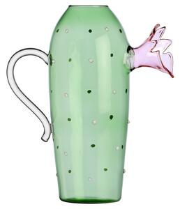 Ichendorf Milano designové džbány Desert Plants Green Cactus With Pink Flower Jug