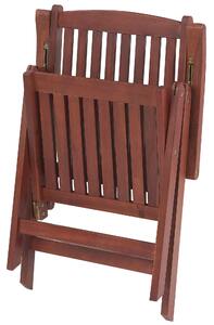 Sada 6 zahradních židlí z akátového dřeva s terakotovými polštáři TOSCANA