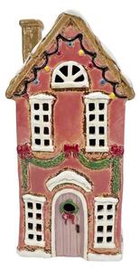 Keramický svícen Domek - Vánoční domeček 23 cm