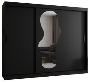 Šatní skříň 250 cm Ulta (černá). Akce -21%