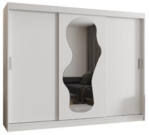 Šatní skříň 250 cm Ulta (bílá). Akce -21%