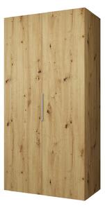 Šatní skříň 100 cm Mirabella 1 (dub artisan + kašmír)