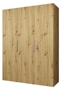 Šatní skříň 150 cm Mirabella 1 (dub artisan + kašmír)