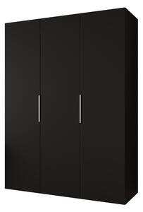 Šatní skříň 150 cm Mirabella 1 (černá + kašmír)