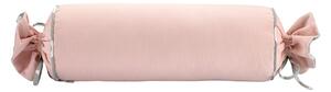 Růžový povlak na polštář WeLoveBeds Rose Quarz Candy, ⌀ 20 x 58 cm