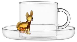 Ichendorf Milano designové šálky na čaj Dogs Tea Cup With Saucer Chihuahua