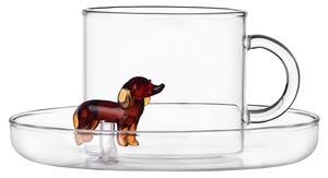 Ichendorf Milano designové šálky na čaj Dogs Tea Cup With Saucer Bassotto