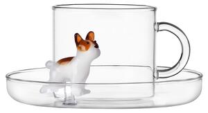 Ichendorf Milano designové šálky na čaj Dogs Tea Cup With Saucer French Bulldog