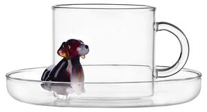 Ichendorf Milano designové šálky na čaj Dogs Tea Cup With Saucer English Foxhound