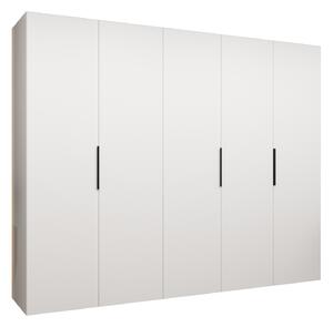 Šatní skříň 250 cm Mirabella 1 (bílá + černá)