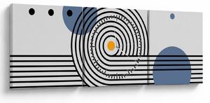 Obraz - Minimalistická abstrakce N⁰1 (s hodinami) (90x30 cm)
