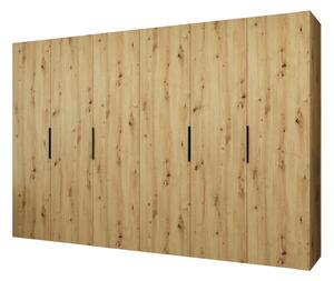 Šatní skříň 300 cm Mirabella 1 (dub artisan + černá)
